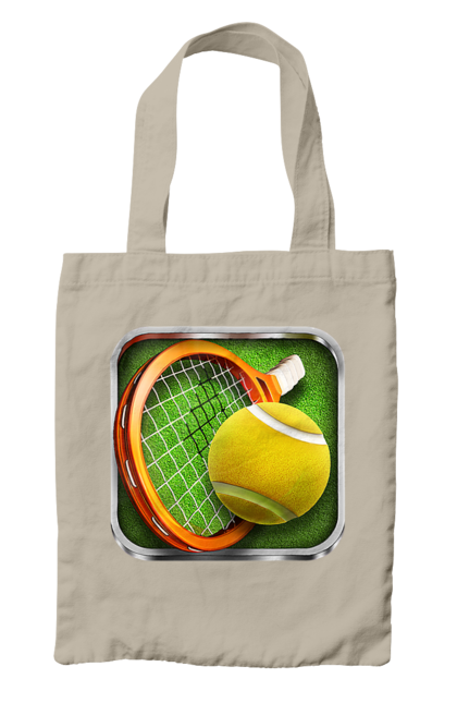 Сумка з принтом "Теніс". Великий теніс, гравці, лондон, м`яч, призовий фонд, ракетка, спонсор, турнір на ґрунті, турнір на траві, турнірна сітка. 2070702