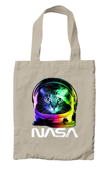 Сумка з принтом "Кіт астронавт НАСА". Животные, кот, кот астронавт, кот в космосе, коти, коты, кошиня, кошка, наса, тварини. futbolka.stylus.ua