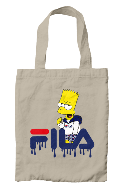 Сумка с принтом Барт FILA. Bart, simpsons, барт, мультфильм, симпсоны, спорт, спортивная одежда. 2070702