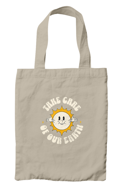 Bag with prints Earth. Earth, love nature, protect the earth. 2070702
