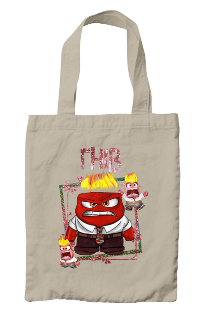 Bag with prints Inside Out Anger. Anger, cartoon, emotions, inside out, pixar, puzzle, thoughts inside out. 2070702