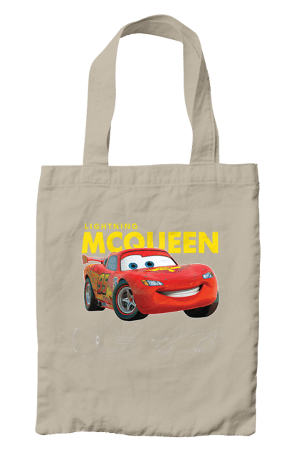 Сумка с принтом Молния Маккуин. Lightning mcqueen, гонки, молния маккуин, мультик, мультфильм, спорт, тачки. 2070702