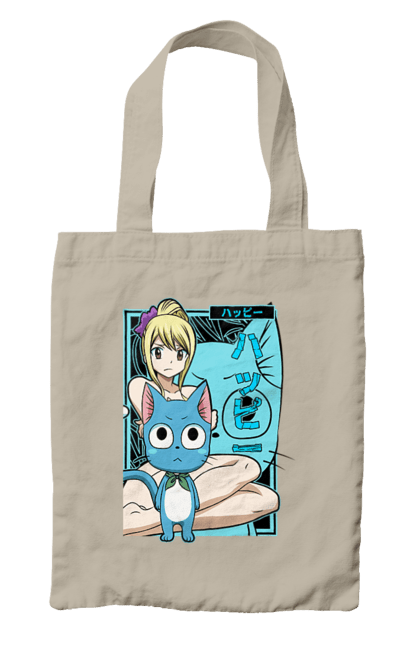 Сумка з принтом "Хвіст Феї Люсі Хартфілія". Fairy tail, happy, lucy heartfilia, аніме, люсі, люсі хартфілія, манга, хвіст феї, хеппі. 2070702