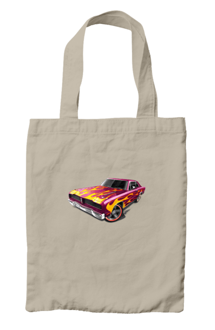Сумка з принтом "Кастом автомобіль". Авто, автомобіль, аерографія, вогонь, кастом, машина, полум я, тюнінг. 2070702