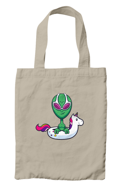 Сумка з принтом "Інопланетянин Плаває У Колі". Інопланетянин, надувной круг, плавати. 2070702