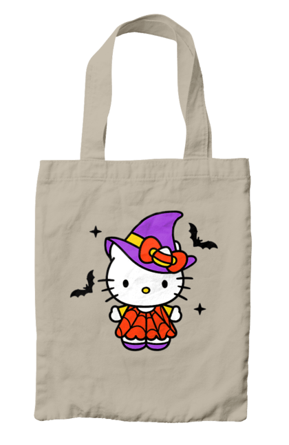 Сумка з принтом "Хелло Кітті Хелловін". Halloween, hello kitty, witch, бренд, відьма, кіт, кошеня, персонаж, хелло кітті, хелловін. 2070702