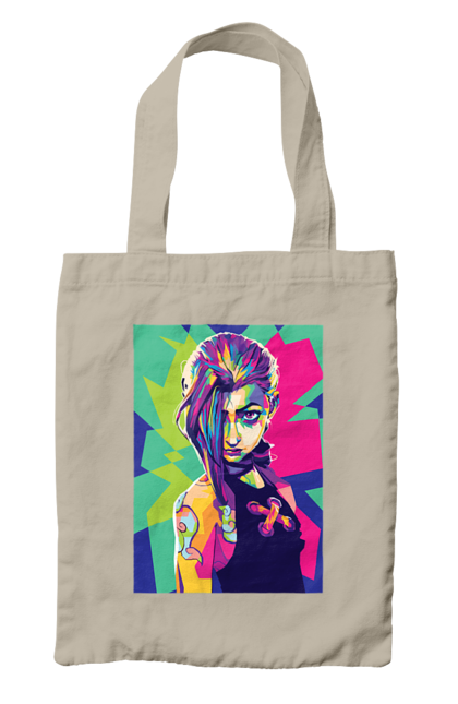 Bag with prints Arcane. Animated series, arcane, fantasy, fortiche, jinx, league of legends, riot games, wai. 2070702