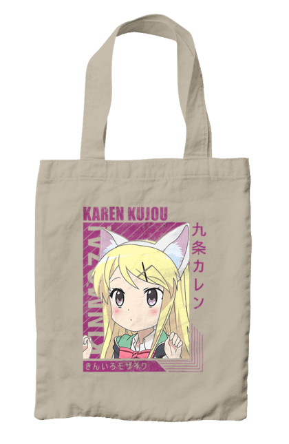 Сумка с принтом Золотая мозаика Карен Кудзё. Anime, karen kujo, kiniro mosaic, kinmoza, manga, аниме, золотая мозаика, карен, карен кудзё, манга. 2070702