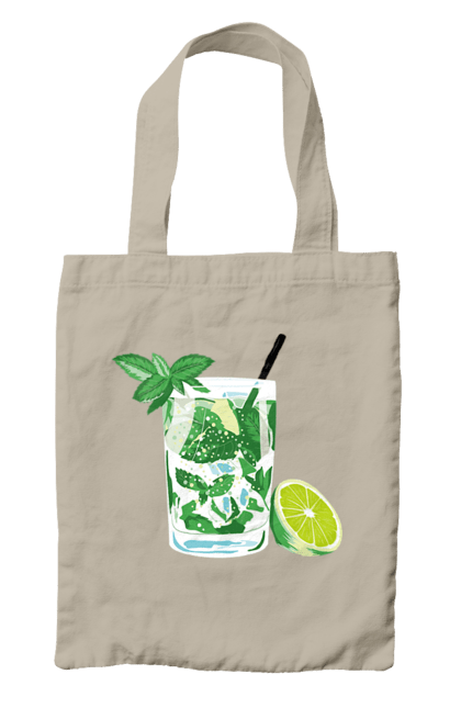 Сумка с принтом Напиток Мохито И Лимон. Лимон, мохито, напиток. 2070702