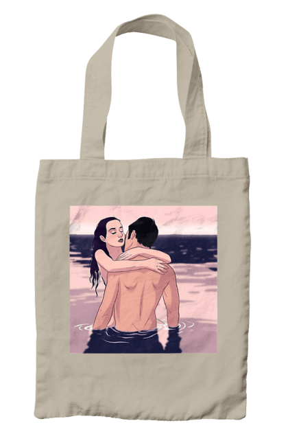 Сумка з принтом "Парочка Обнімається В Річці". Голо, кохання, пара. 2070702