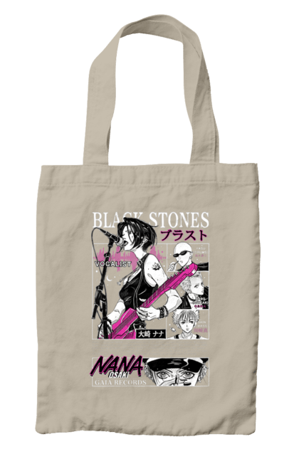 Bag with prints Nana Nana Osaki. Anime, black stones, blast, manga, music, musical group, nana, nana osaki, singer. 2070702