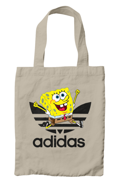 Сумка с принтом Adidas Губка Боб. Adidas, spongebob, адидас, баскетбол, губка боб, мультик, мультсериал, мяч, спанч боб, спорт. 2070702