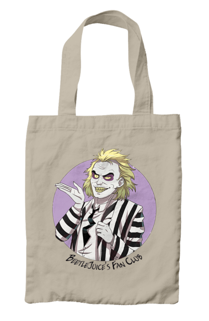 Сумка с принтом Битлджус. Beetlejuice, ghost, tim burton, warner bros, битлджус, комедия, привидение, тим бертон, ужас, фильм. 2070702