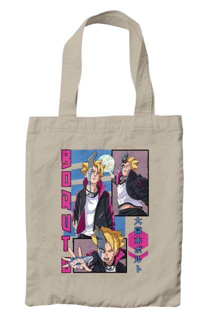 Bag with prints Boruto. Anime, boruto, enemies, manga, neon, tv series. 2070702