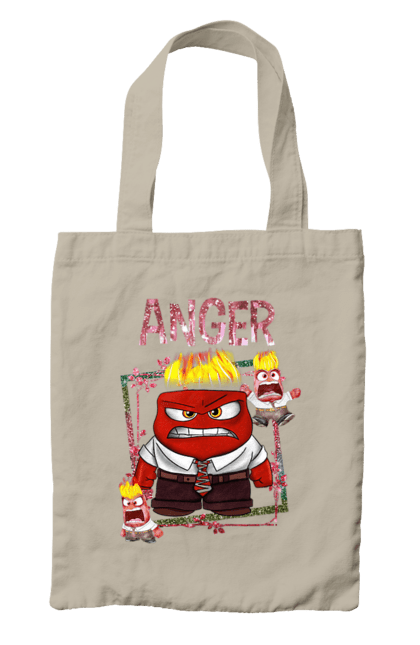 Bag with prints Inside Out Anger. Anger, cartoon, emotions, inside out, pixar, puzzle, thoughts inside out. 2070702