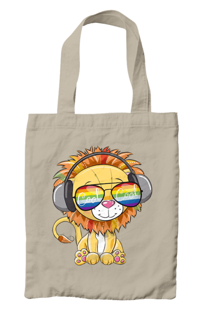 Сумка з принтом "Левеня В Окулярах І Навушниках". Лев, левеня, навушники, окуляри. 2070702