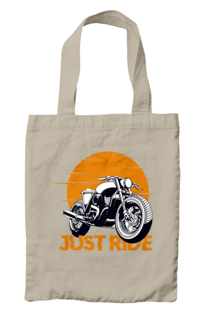 Сумка з принтом "Мотоцикл, Просто Їдь". Дорога, їзда, мотоцикл. 2070702