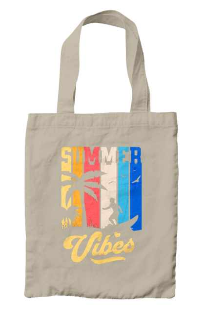 Сумка з принтом "Пляжні літні флюїди". Відпочинок, відпустка, літо, море, пляж, серфінг, тропіки. 2070702