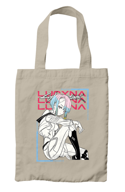 Bag with prints Cyberpunk: Edgerunners Lucy. Anime, cd project, cyberpunk, edgerunners, game, lucy, netflix, video game. 2070702