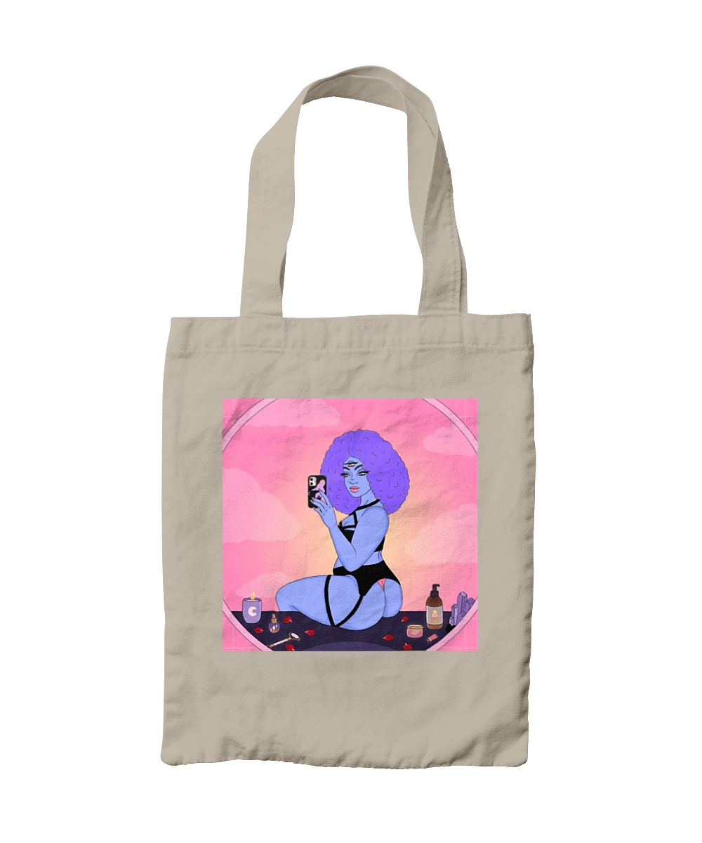 Purple Girl Photo In The Mirror