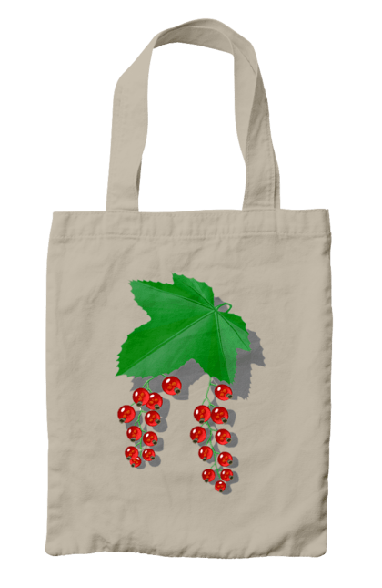 Сумка з принтом "Порічки Червоні". Делікатес, зріла, їжа, листя, літо, порічки, порічки червоні, смачно, смородина, стигла, урожай, червона, червона смородина, ягідка, ягода, ягоди. 2070702