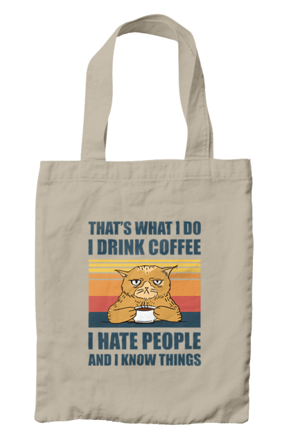 Сумка з принтом "Невдоволений кіт". Angular, c, css, html, it, javascript, jquery, php, python, react, svelt, vue, айтишник, айті, гумор, код, кодувати, прогер, програміст, програмісти, ти ж, ти ж програміст, тиж програміст. 2070702