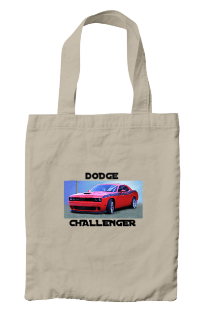 Сумка з принтом "Додж челенджер". Авто, автомобіль, американська легенда, додж челенджер, класичний автомобіль, культовий автомобіль, масл кар, потужне авто. 2070702