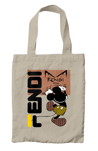 Сумка з принтом "Fendi Міккі Маус". Fendi, mickey mouse, бренд, будинок моди, італія, люкс, міккі маус, мода, сумка, фенді. 2070702