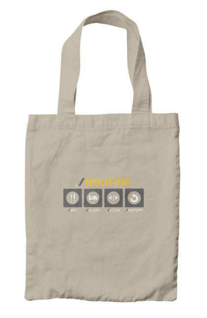 Сумка з принтом "Рутина програміста". Ай ті, айтішник, код, програміст, хакер. 2070702