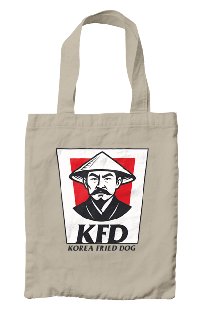 Сумка з принтом "Korea Fried Dog". Бренди, гумор, жартівливі, кфц, літні, прикольні, смішні, фаст-фуд. 2070702