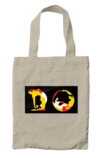 Bag with prints Stretching For An Adult. Poses, stretching. 2070702