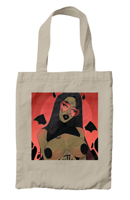 Сумка з принтом "Диявол З Цицьками". Гола, диявол, сиськи. 2070702