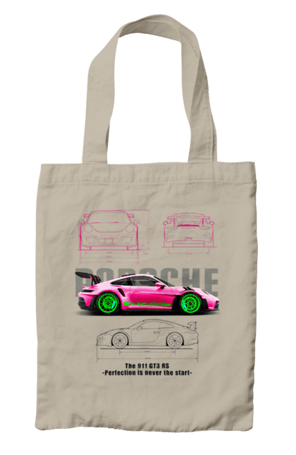 Bag with prints Porsche 911 GT3 RS. Auto, automobile, car, porsche, porsche 911, sport, sports car. 2070702