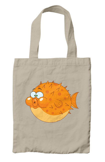 Сумка з принтом "Помаранчева Риба Фугу". Риба, фугу. 2070702