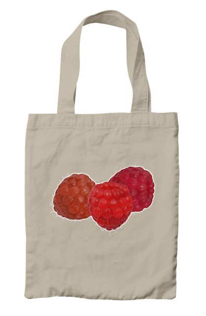 Сумка з принтом "Малина". Веган, вегетаріанець, делікатес, дієта, їжа, літо, малина, плід, смачно, стигла, червона, ягода. 2070702