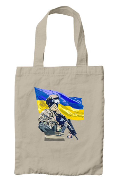 Сумка з принтом "ЗСУ | Прапор". Війна, герб, збройні сили україни, зсу, патріотична, прапор україни, русский военный корабль, україна, українська символіка, флаг. 2070702