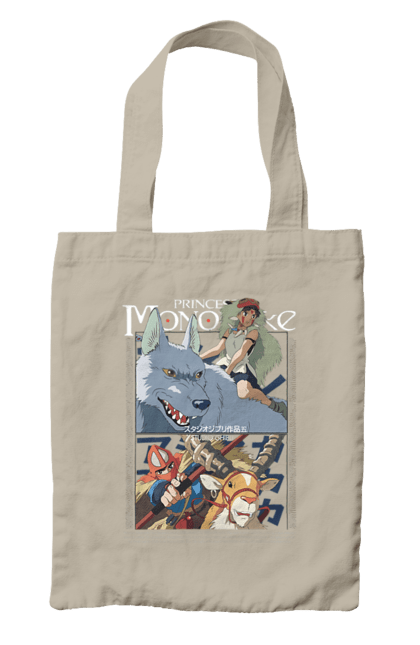 Bag with prints Princess Mononoke. Adventure, anime, fantasy, ghibli, hayao miyazaki, princess mononoke, studio ghibli. 2070702