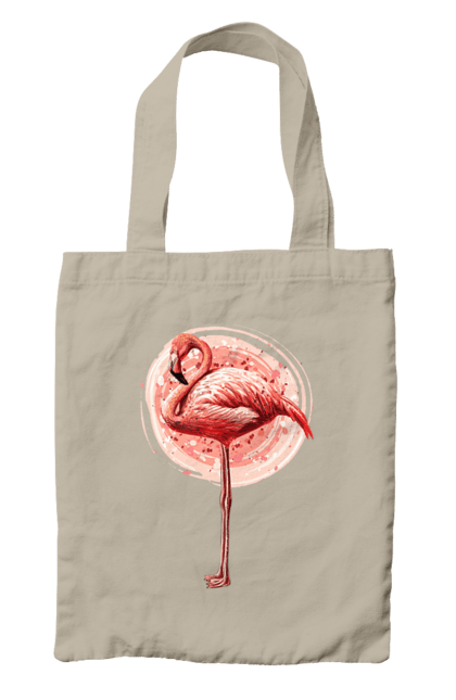Сумка з принтом "Фламінго Арт". Рожеве фламінго, тварина, фламінго. 2070702