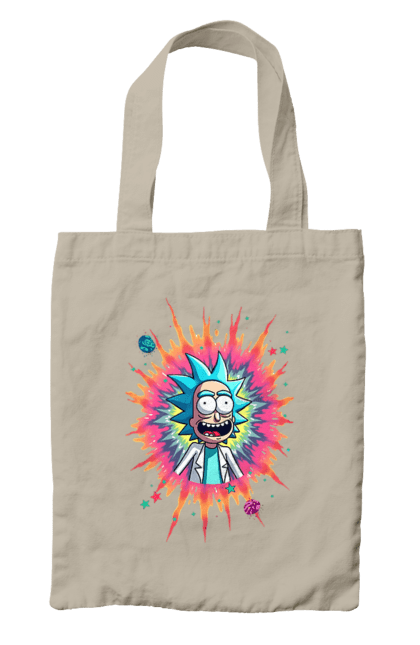 Сумка з принтом "Рік та Морті". Rick and morty, мультфільм, наукова фантастика, пригоди, рік, рік і морті, трагікомедія, чорний гумор. 2070702