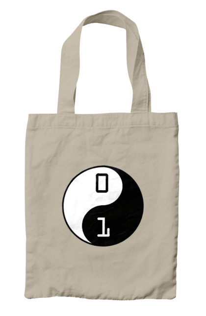 Сумка з принтом "Інь Янь". Angular, c, css, html, it, javascript, jquery, php, python, react, svelt, vue, айтишник, айті, гумор, код, кодувати, прогер, програміст, програмісти, ти ж, ти ж програміст, тиж програміст. 2070702