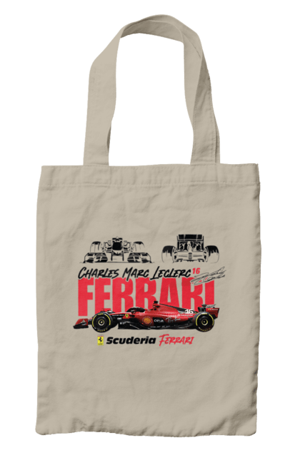 Bag with prints Scuderia Ferrari Formula 1. Auto, automobile, bolide, car, ferrari, formula 1, motorsport, race, scuderia ferrari. 2070702