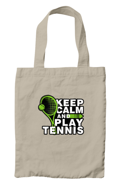 Сумка з принтом "Keep Calm And Play Tennis". Keep calm, великий теніс, зберігай спокій, спорт, теніс, тенніс. aslan
