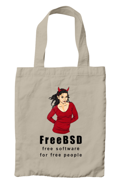 Сумка з принтом "Freebsd Для Вільних". Bsd, freebsd, unix, адміністратор, айті, айтішник, безкоштовна, безкоштовно, бестія, вільна, демон, демонесса, доступність, незалежність, операційна система, ос, програміст, програмне забезпечення, свобода, сисадмін, система, системний адміністратор, софт, текст, червоний, чорний. 2070702