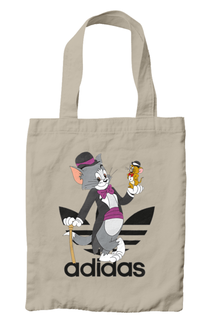 Сумка с принтом Adidas Том и Джерри. Adidas, tom and jerry, адидас, джерри, кот, мульт, мультсериал, мышь, том, том и джерри. 2070702