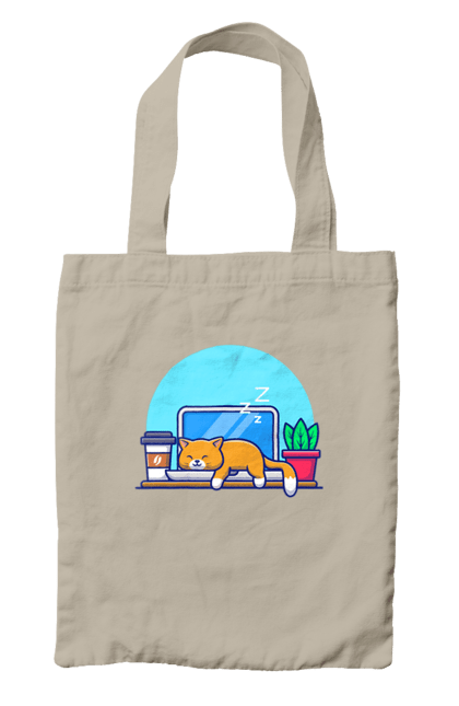 Сумка з принтом "Кіт програміст". Angular, c, css, html, it, javascript, jquery, php, python, react, svelt, vue, айтишник, айті, гумор, код, кодувати, прогер, програміст, програмісти, ти ж, ти ж програміст, тиж програміст. 2070702