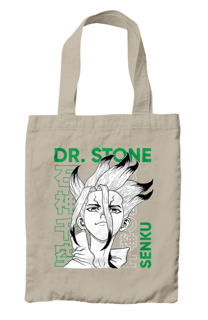 Сумка з принтом "Dr. Stone Сенку". Dr. stone, ishigami, senku, senku ishigami, аніме, доктор стоун, ісіґамі, ісіґамі сенку, манга, сенку. 2070702