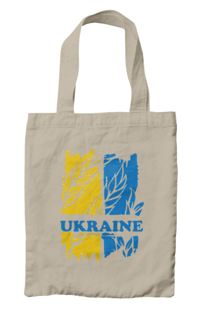 Сумка з принтом "Україна колоски пшениці". Колоски пшениці, символ україни, україна, україна колоски пшениці, українська символіка. 2070702