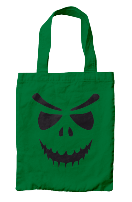 Bag with prints Halloween pumpkin face. Costume, halloween, holiday, october, october 31, pumpkin, scary, sweets, trick or treat. 2070702