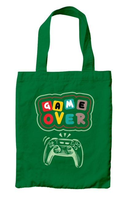 Bag with prints Game over (2). End, game, game is over, game over, life, sadness. 2070702