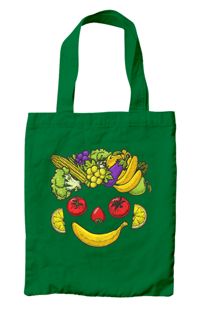 Сумка з принтом "Зсж Посмішка". Зож, овоч, посмішка, фрукт. 2070702